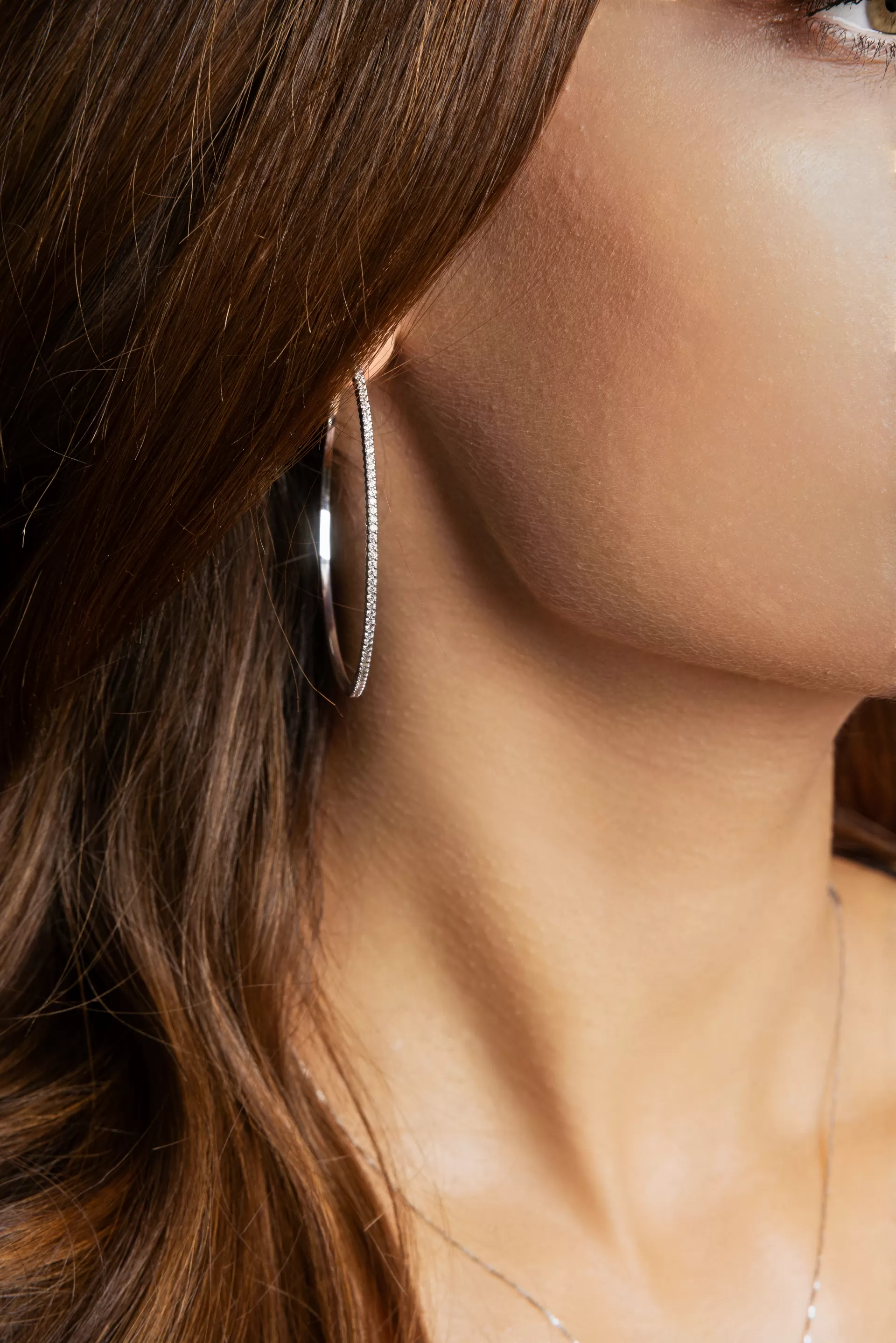Diamond hoop Earring