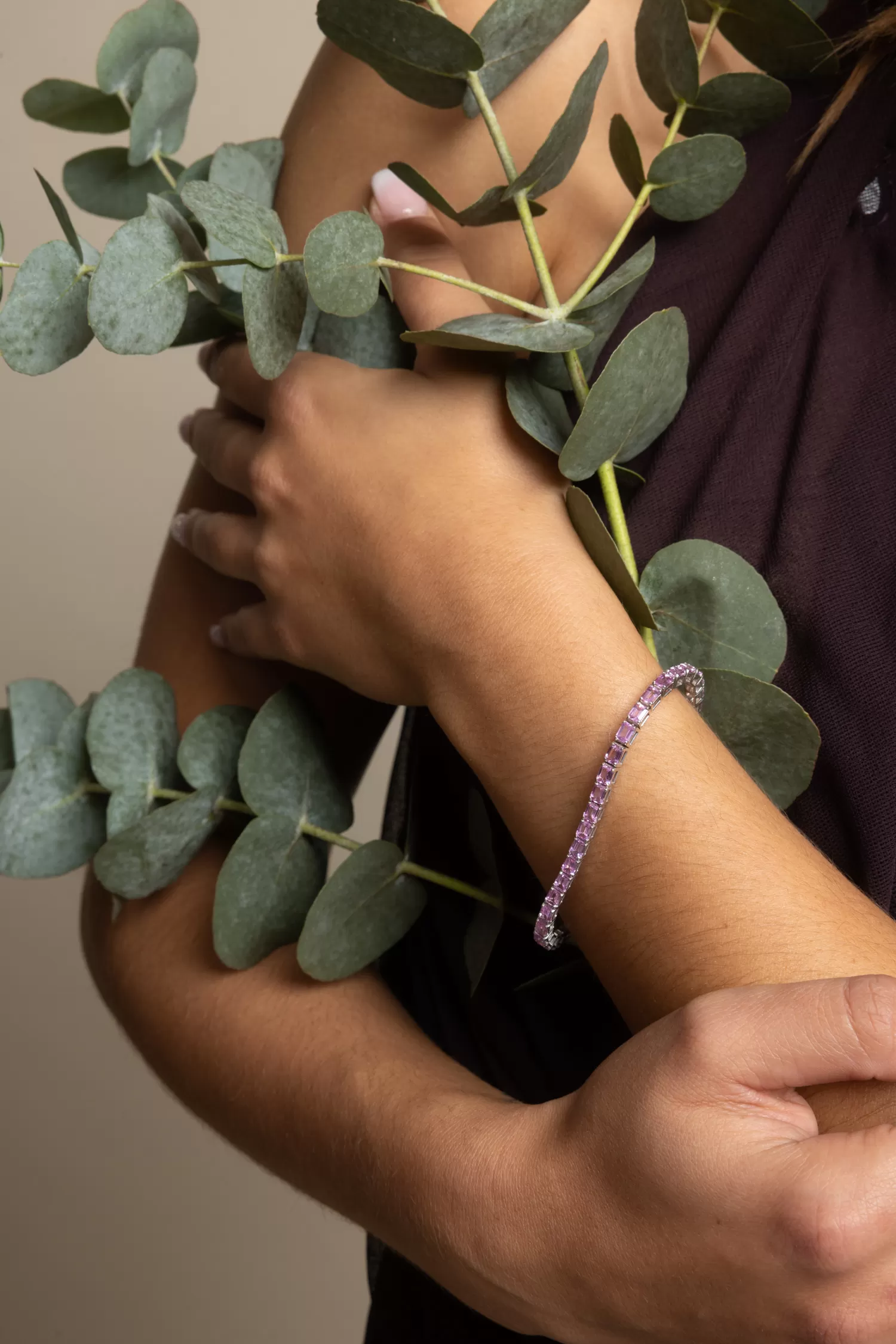 Bracelet Tennis with Pink Sapphires 